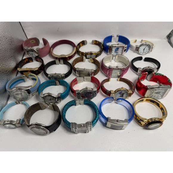 Mixed Brands Cuff Bangle Bracelet Watches Lot Of 20 Mixed Materials main image 4